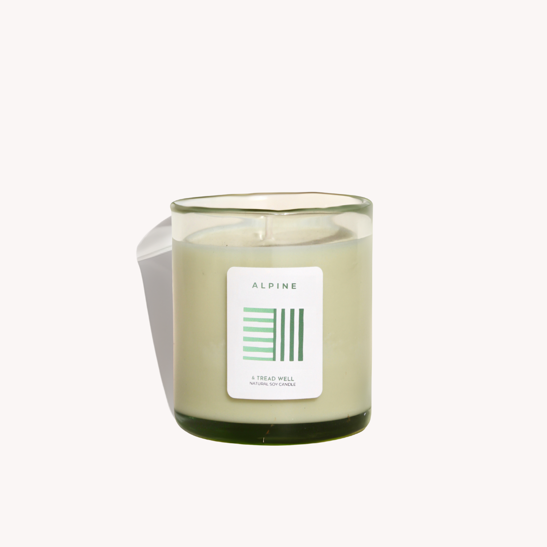 Natural Candles on a white backgrounf