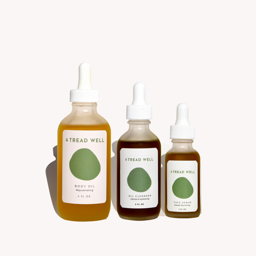 3 bottles of natural skincare 