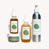 Collection of Tread Well skincare products including serum, oil, and body wash on a white background