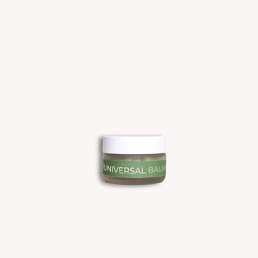 Jar of 'Universal Balm' on a white background