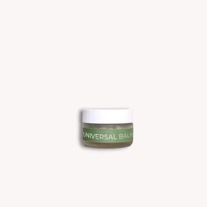 Jar of 'Universal Balm' on a white background